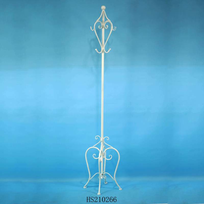 White Metal Coat Rack